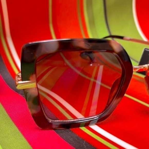 Brand New True Religion Tortoise Mod Square Cat Eye Sunglasses 100% UV Protect - Picture 7 of 14